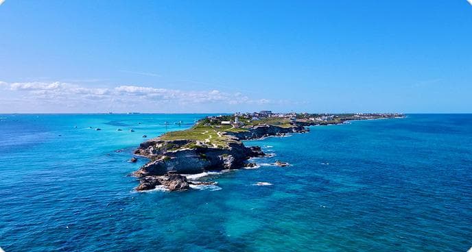 Aerial view of Isla Mujeres